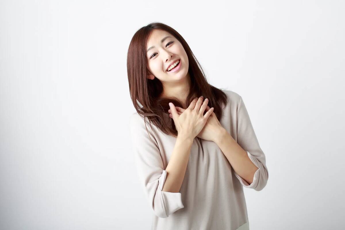 安心する女性